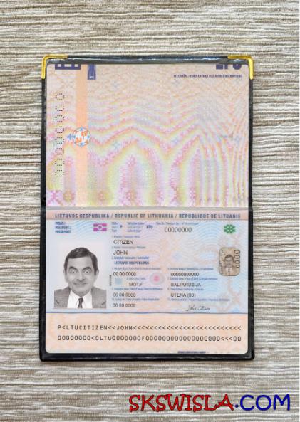 Litwa paszport nowy 2021-obecnie fotowygląd, skan i fotorealistyczny snapshot, 2 w 1